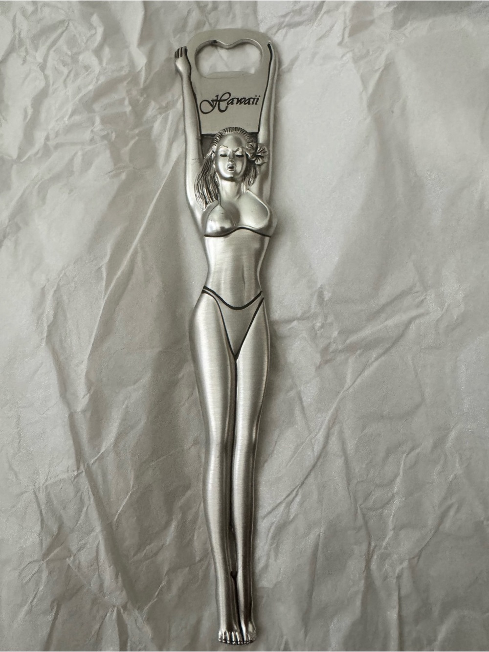 Silver-tone Bikini Girl Bottle Opener